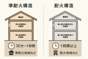 耐火構造と準耐火構造の違い