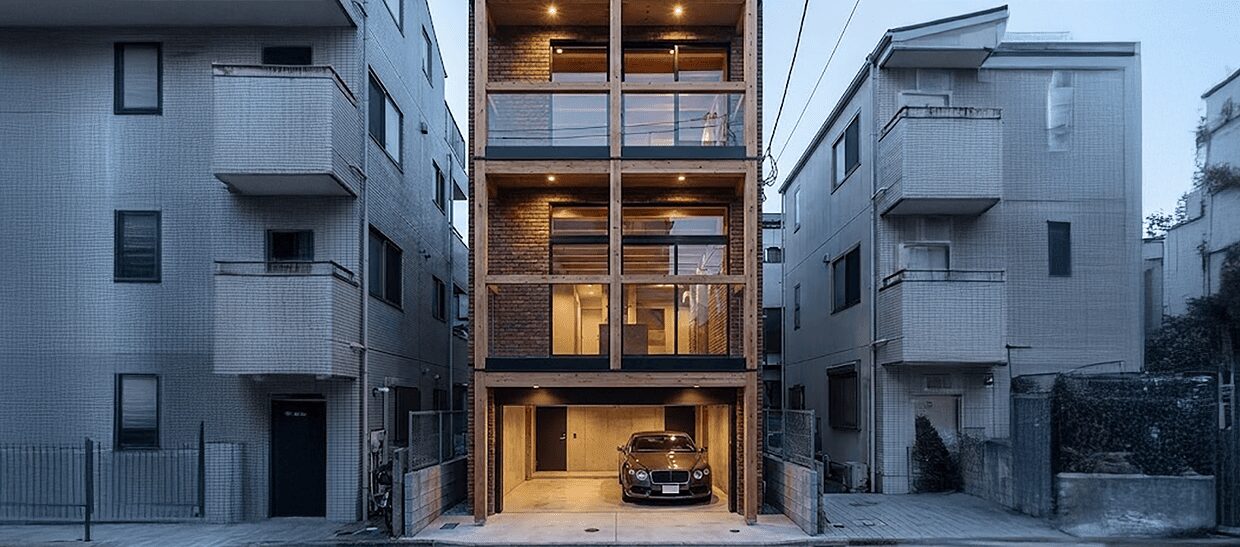 【完全保存版】狭小地こそ「ビルトインガレージ」！愛車を守り、容積率も緩和する賢い間取り術
