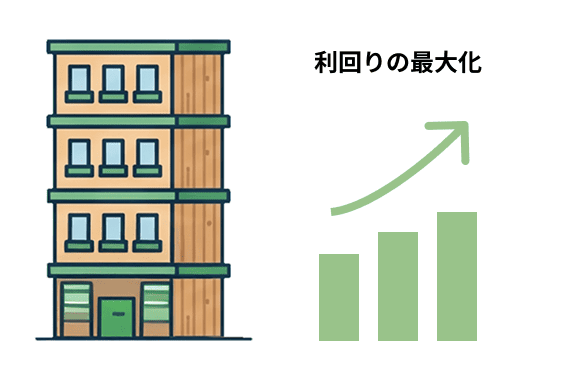 利回り（投資額に対する家賃収入の割合）を最大化するためには、「初期投資（建築費）をどれだけ抑えられるか」がポイントです。鉄骨やRCではなく、商業建築並みの防火対策を網羅した「木造4階建て」をいかに適正コストで実現できるかが、現代の都市型アパート経営における勝利の法則となります。