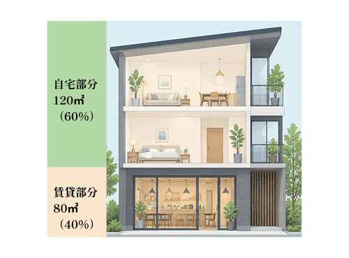 自宅面積50%以上の併用住宅の場合